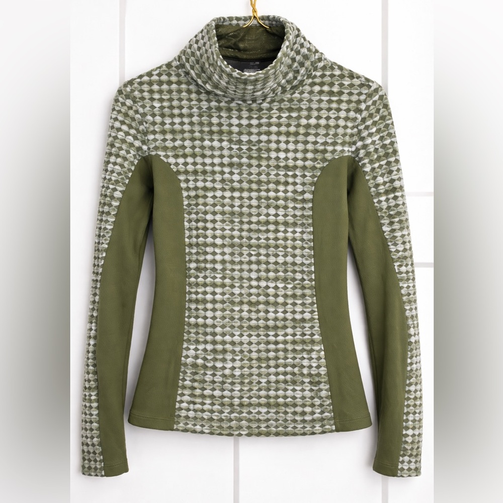 Nike Pro HyperWarm Textured Pullover – Olive Green – Size M